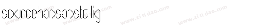 sourceHansansTC Lig字体转换